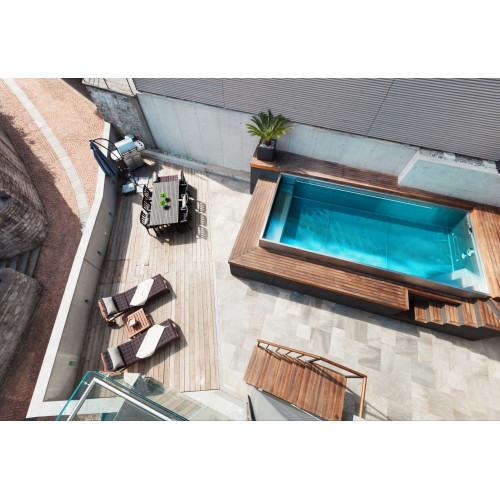 Terrasses sur Plots Jouplast® : votre oasis de détente personnalisée avec piscine autoportante ou spa gonflable