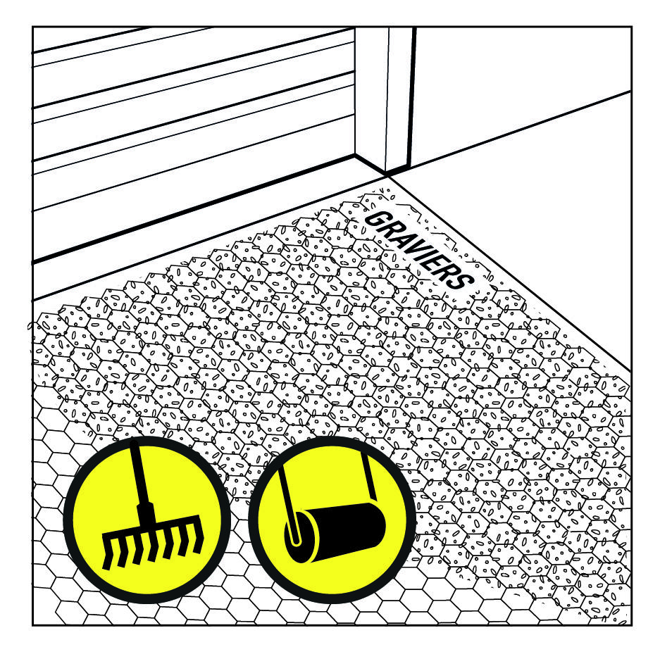 remplissage dalles stabilisatrices de gravier