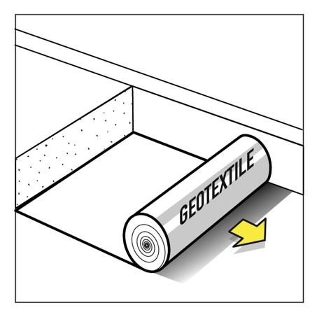 pose géotextile parking végétalisé