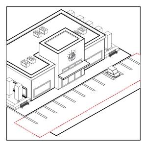 délimitation d'un parking en gravillon