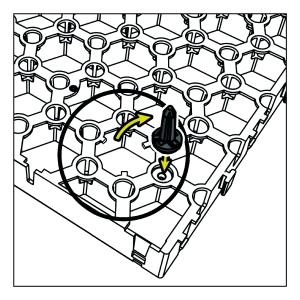 pose de plaques stabilisatrices de graviers