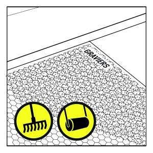 remplissage de plaques stabilisatrices de graviers